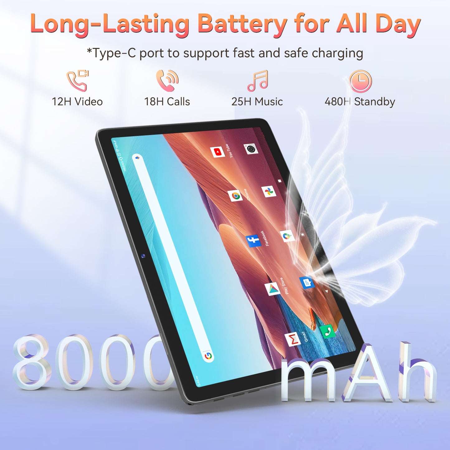 10Inch Android 14 Tablet,4G Cellular Tablet,128GB ROM 14GB RAM,Octa-Core,5G WiFi,4G LTE,13MP+8MP Dual Camera,GPS,1TB Expand,1920*1200 FHD IPS Display,8000mAh,Bluetooth,Android Tablet with Keyboard