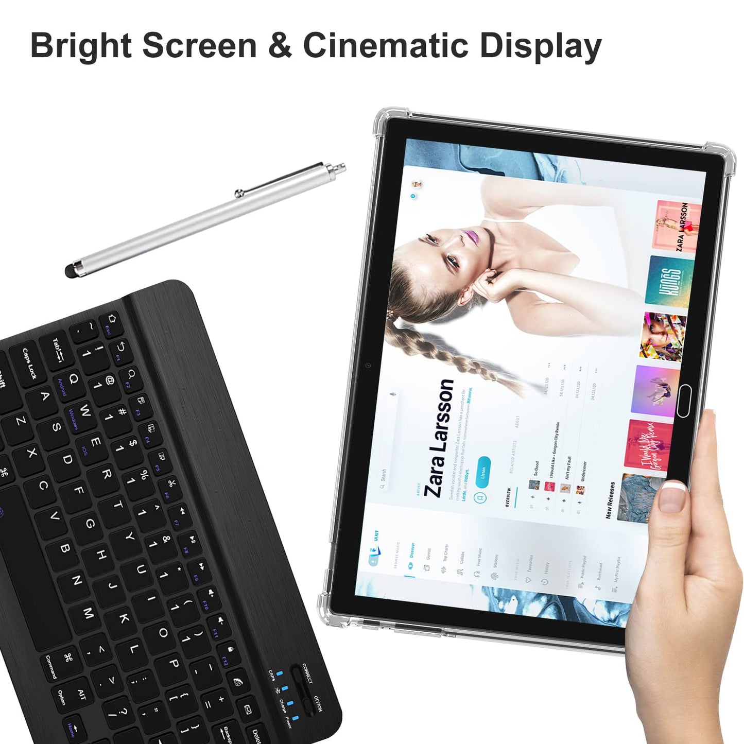 Android 13 Tablet 10 inch Tablet with Keyboard Wireless Mouse Stylus,4G Phone Tablet,Octa Core Processor 1280x 800 IPS Tablet/4GB RAM 64GB ROM/13MP+5MP Camera Bluetooth Wi-Fi Tablet,2024 Latest Tablet